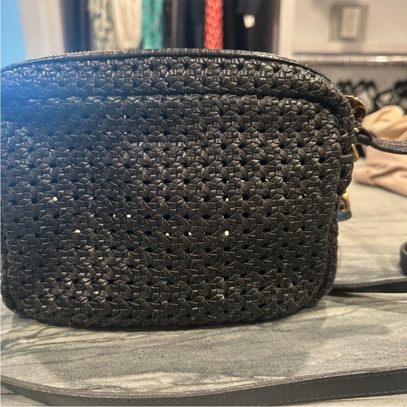 👑👑👑🔥Clare V - Black Rattan Midi Sac Crossbody Bag - Picture 5 of 6